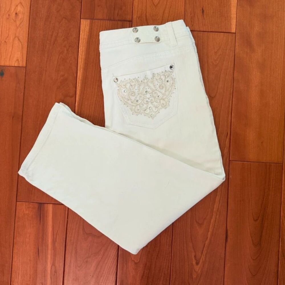 Premium jeans white cropped size 12